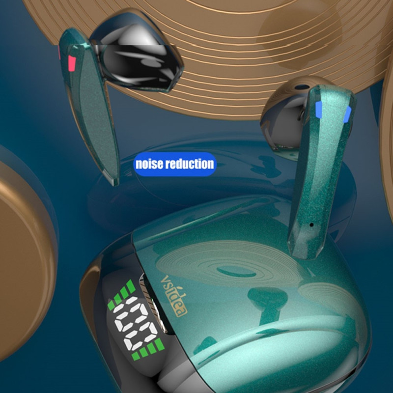 VSIDEA A9S Trådløse Hovedtelefoner BT 5.4 Støjreducerende Vandtætte Headset - Sort