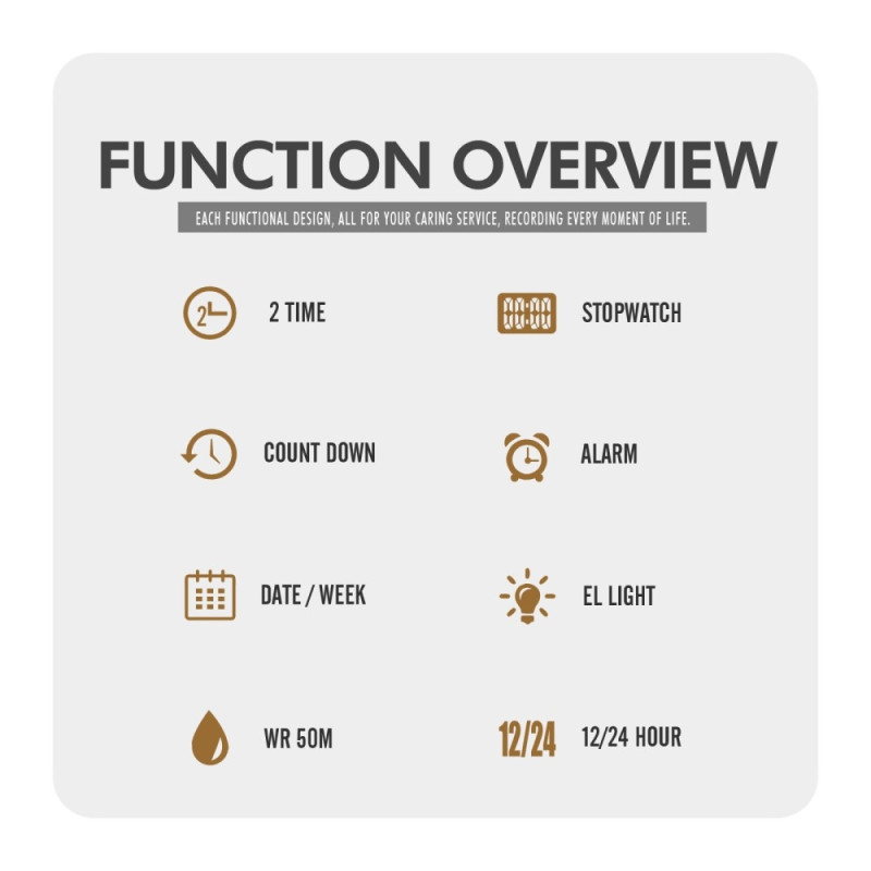 SKMEI Digital Electronic Wristwatch Clock Dual Time - Black-Gold