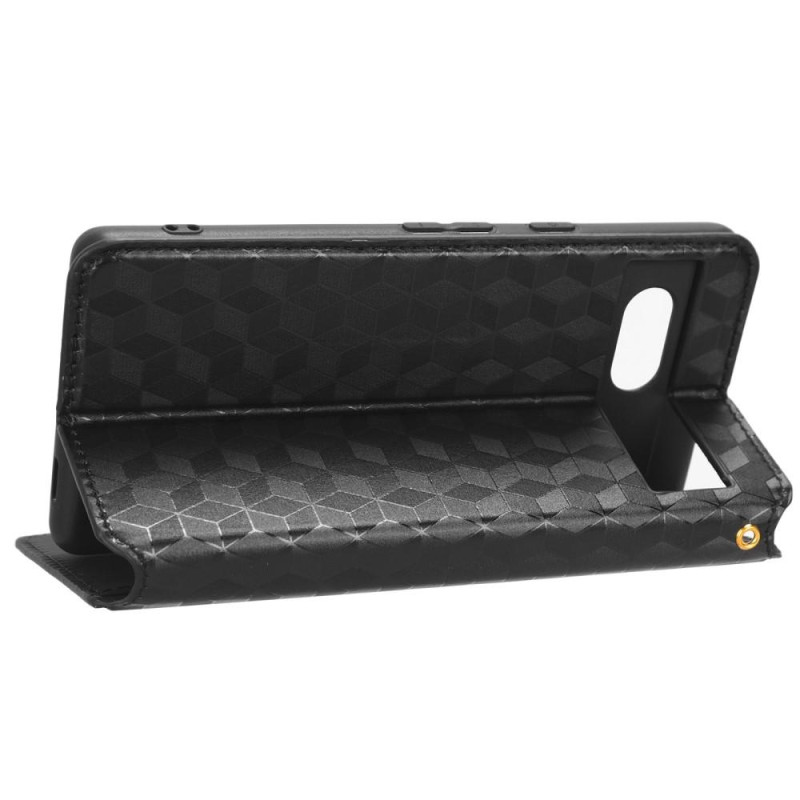 Rhombus Wallet Case for Google Pixel 7a - Black