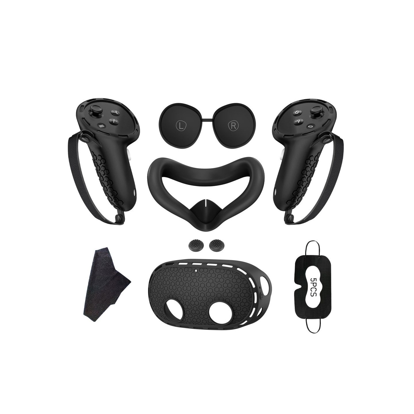 For Meta Quest 3S Set with many many different accessories - Black