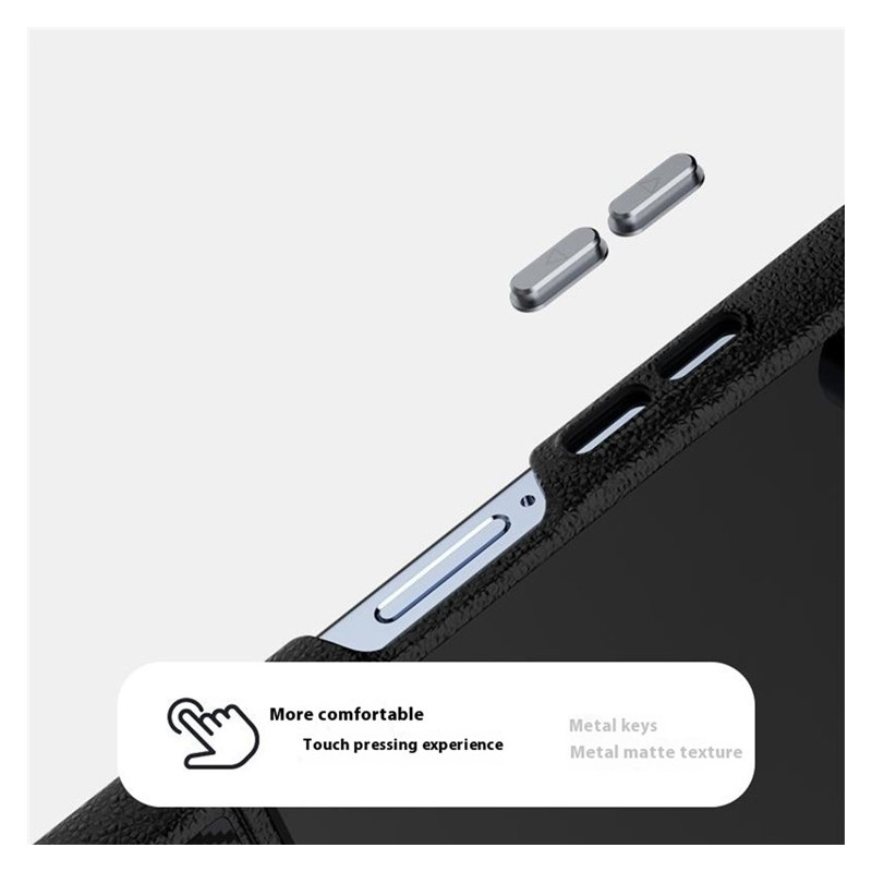 ABEEL For Samsung Galaxy Z Flip7 5G Deksel PC + Aluminiumlegering + PU-Lær