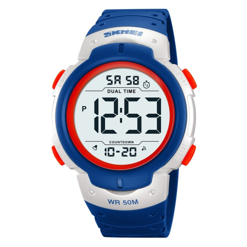 SKMEI Digital Electronic Wristwatch Clock Dual Time - Sky blue