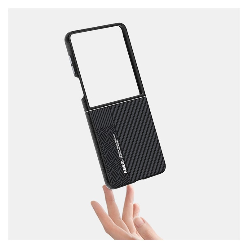 ABEEL Til Samsung Galaxy Z Flip7 5G Cover PC + Aluminiumlegering + PU-Læder