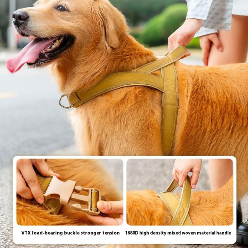 Taktisk Sele med handtag för hundträning och promenader, storlek XL