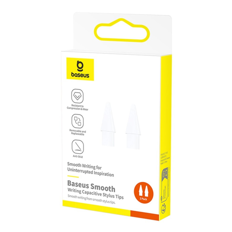 BASEUS Stylus Smooth Series 2 stk. kapacitive penspidser udskiftelige skridsikre