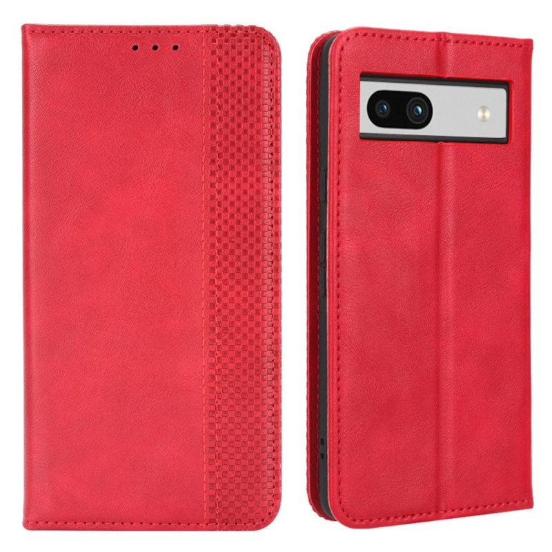 Google Pixel 7a Stand Phone Case Full Protection Wallet Cover - Red