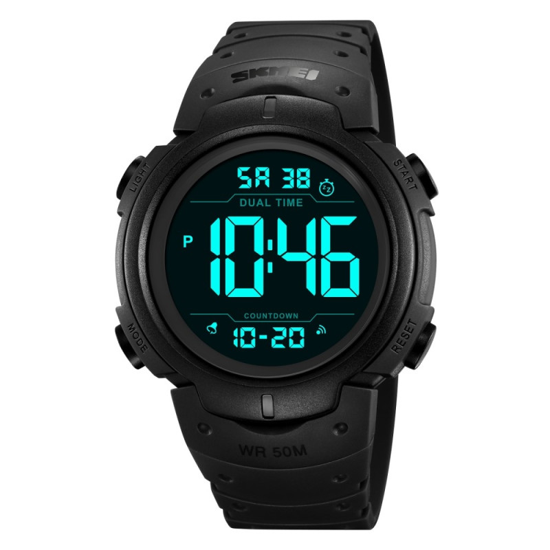SKMEI Digital Elektronisk Armbandsklocka Klocka Dubbel Tid - Svart