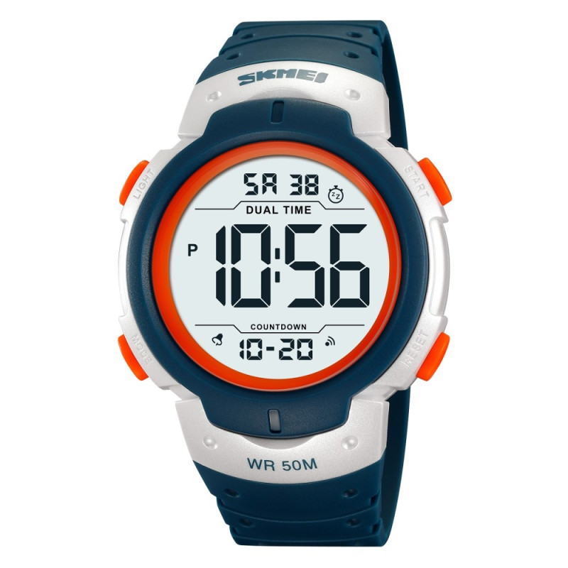 SKMEI Digital Electronic Wristwatch Clock Dual Time - Sea blue