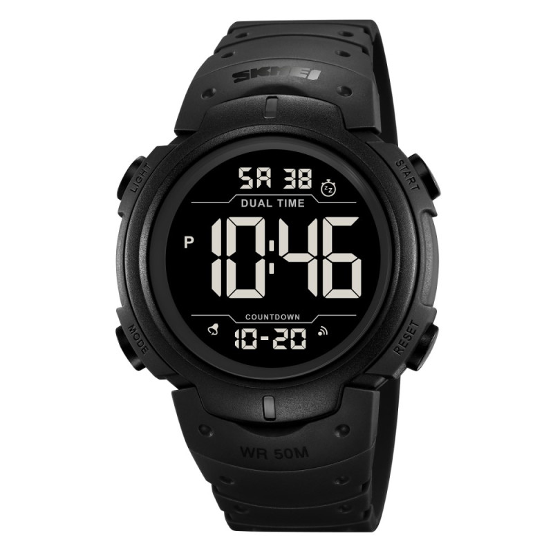 SKMEI Digitaalinen Elektroninen Rannekello Kaksoisaika - Musta