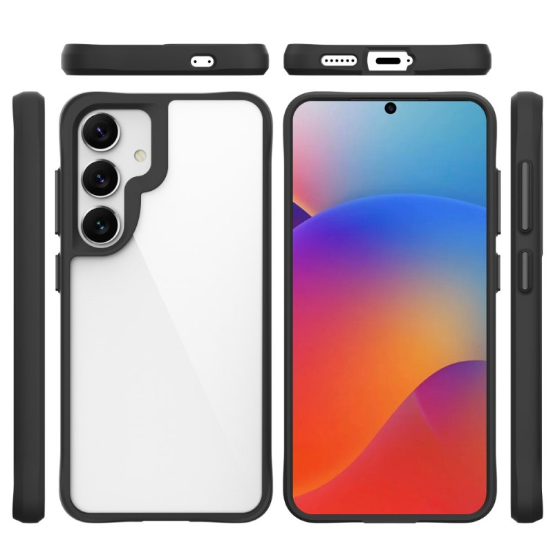 For Samsung Galaxy S25 Case Hybrid Hard PC Soft TPU Shockproof Phone Cover Black