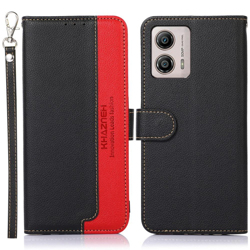 KHAZNEH Phone Cover for Motorola Moto G53 5G / G23 4G / G13 4G - Black/Red