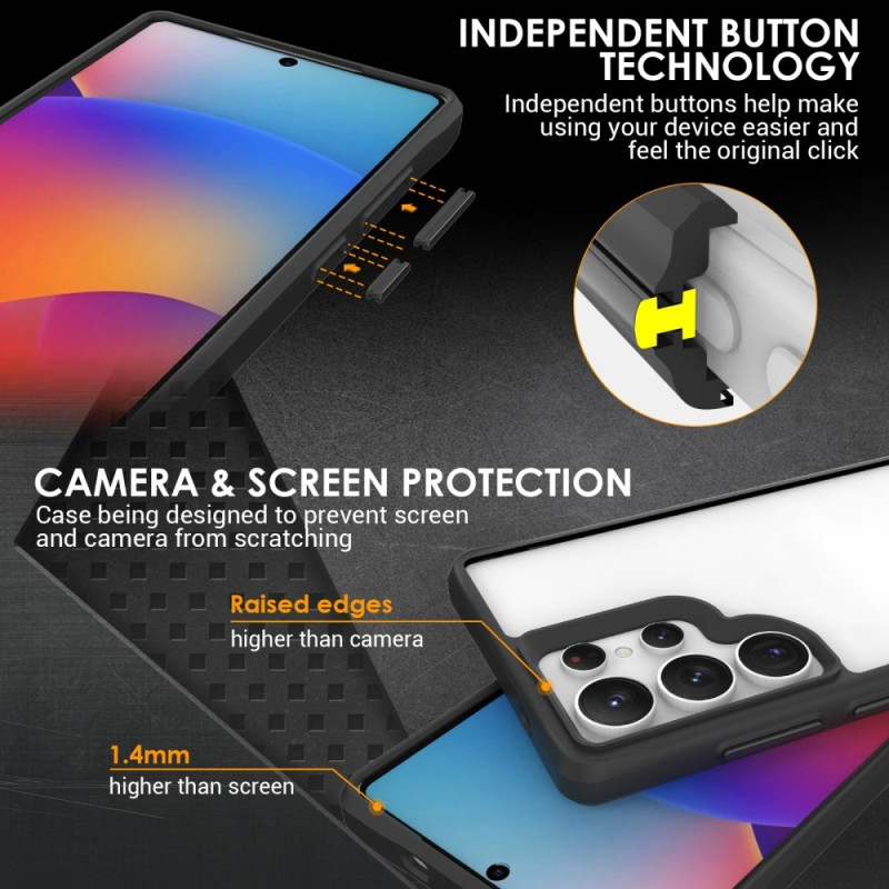 For Samsung Galaxy S25 Ultra Case Hybrid Hard PC Soft TPU Shockproof Phone Cover