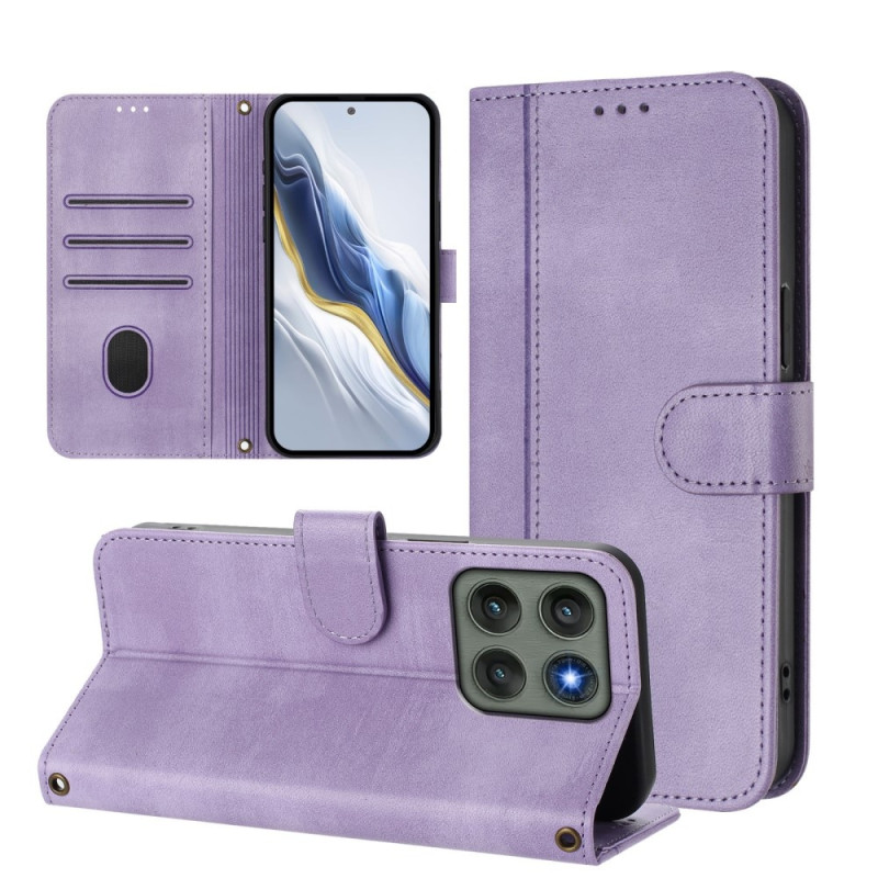 For Motorola Edge 60 Pro 5G Deksel Lommebokstativ Retrotekstur