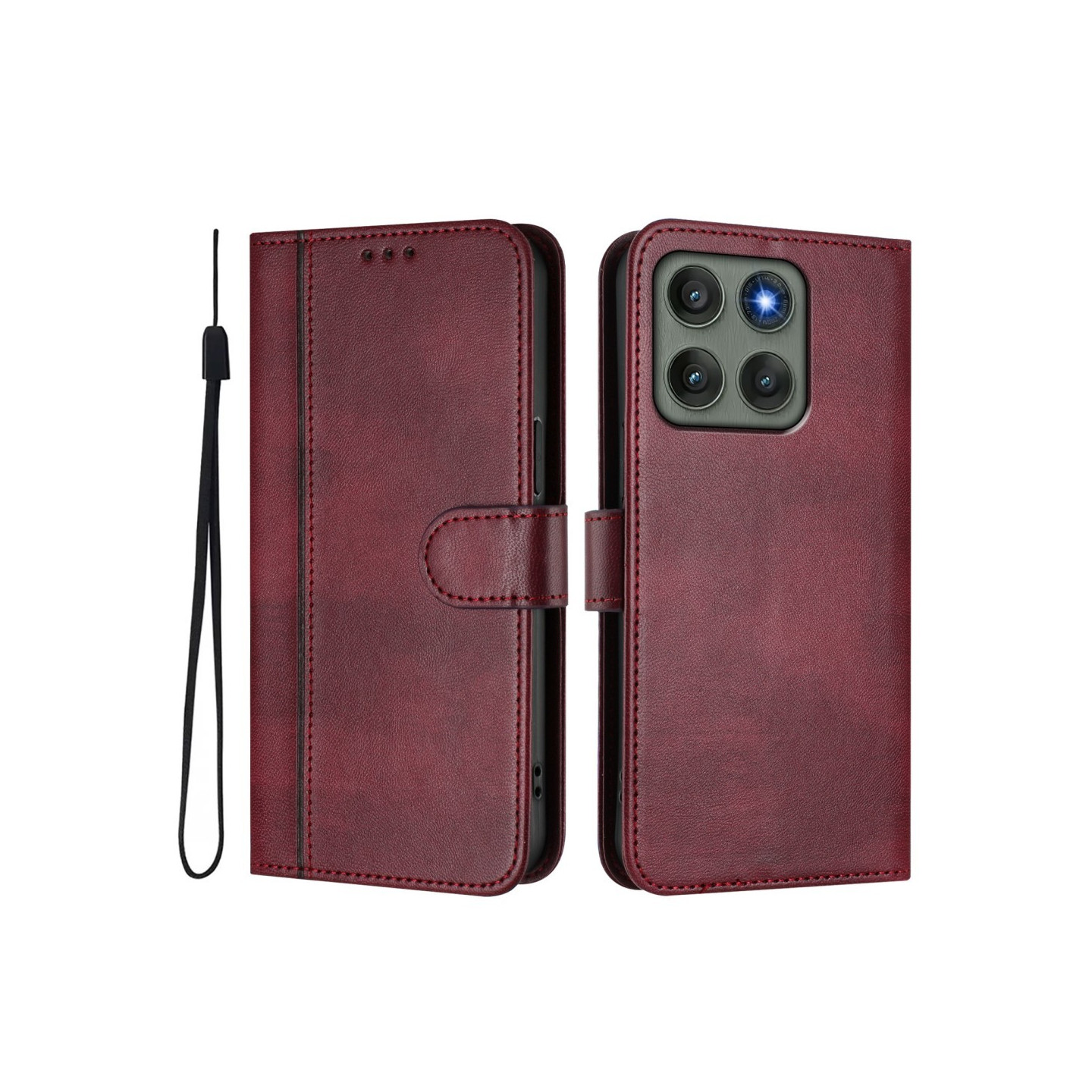 Motorola Edge 60 Pro 5G Suojakotelot Lompakko Teline Retrokuvio Nahkainen