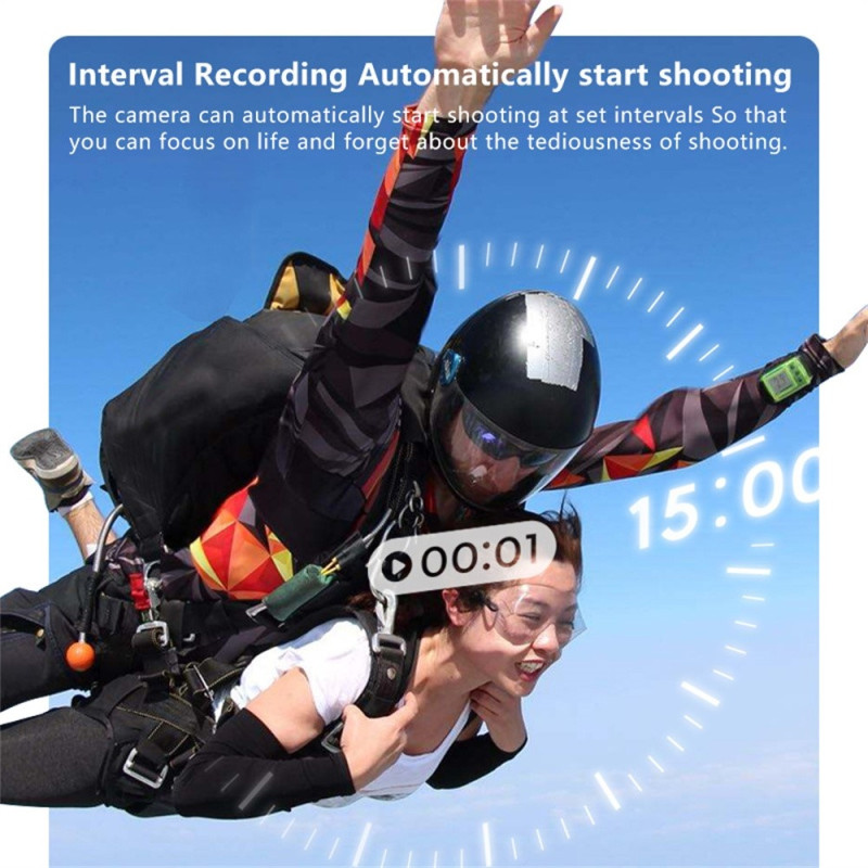 Peukalokamera, pyörivä objektiivi, WiFi DV -kamera, 2.7K HD, ensimmäisen persoonan perspektiivi