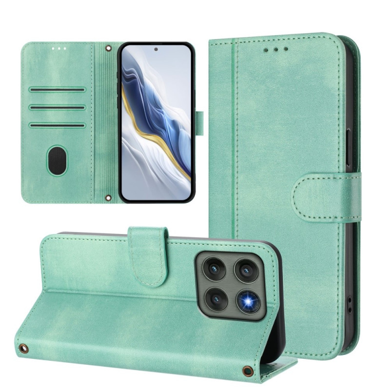 För Motorola Edge 60 Pro 5G Fodral Plånbok Ställ Retrostruktur