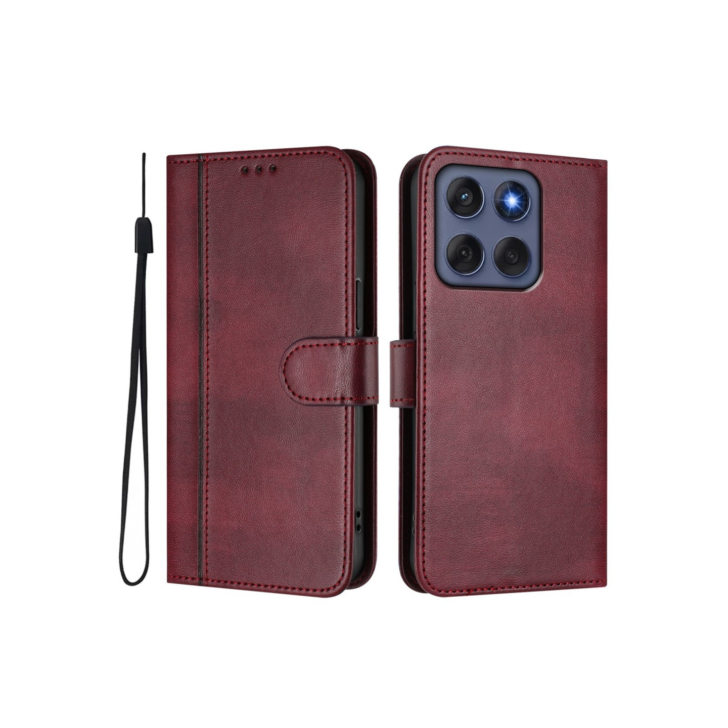 For Motorola Edge 60 5G / 60 Fusion 5G Deksel Lommebokstativ Retrotekstur