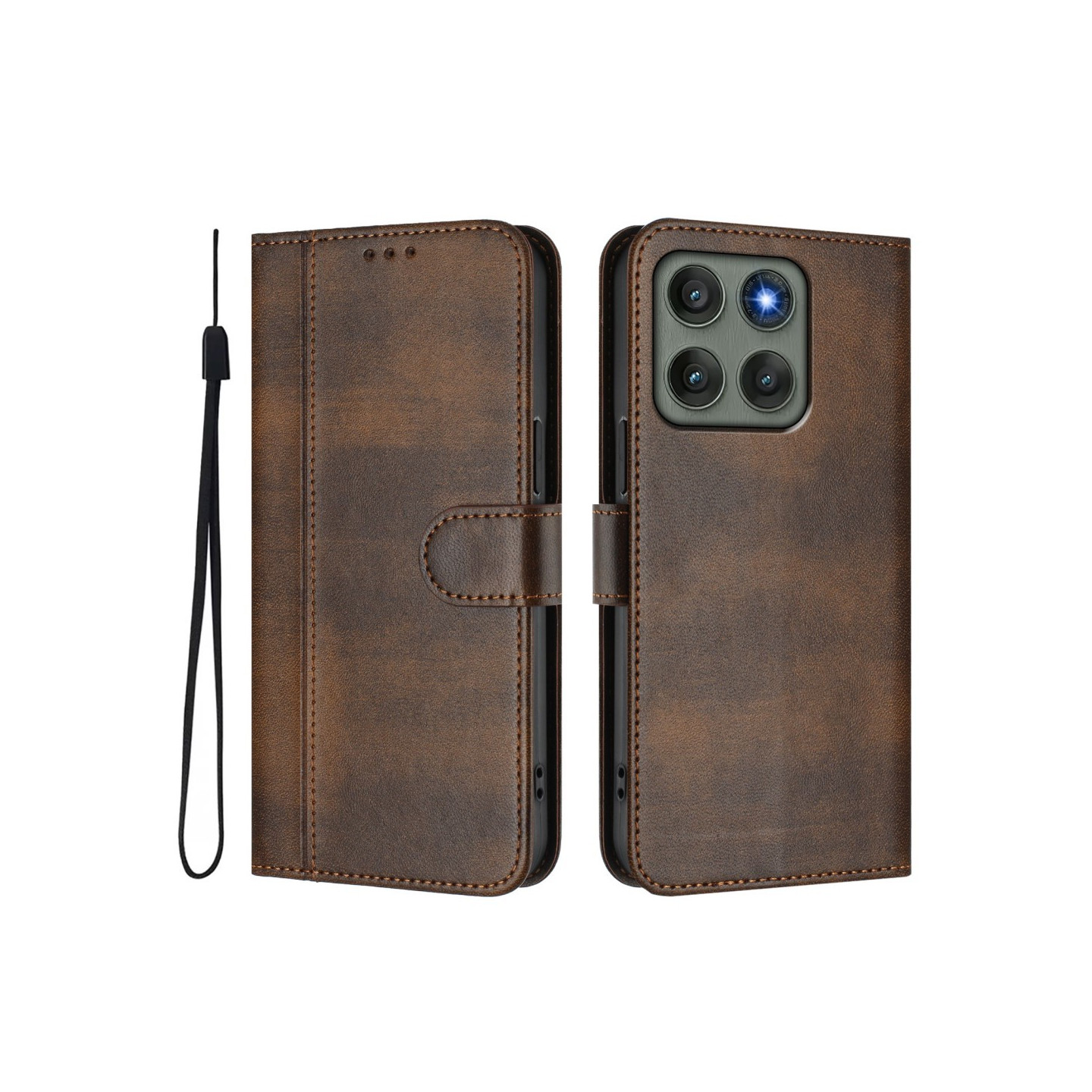 Motorola Edge 60 Pro 5G Suojakotelot Lompakko Teline Retrokuvio Nahkainen