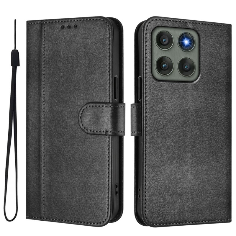 For Motorola Edge 60 Pro 5G Deksel Lommebokstativ Retrotekstur