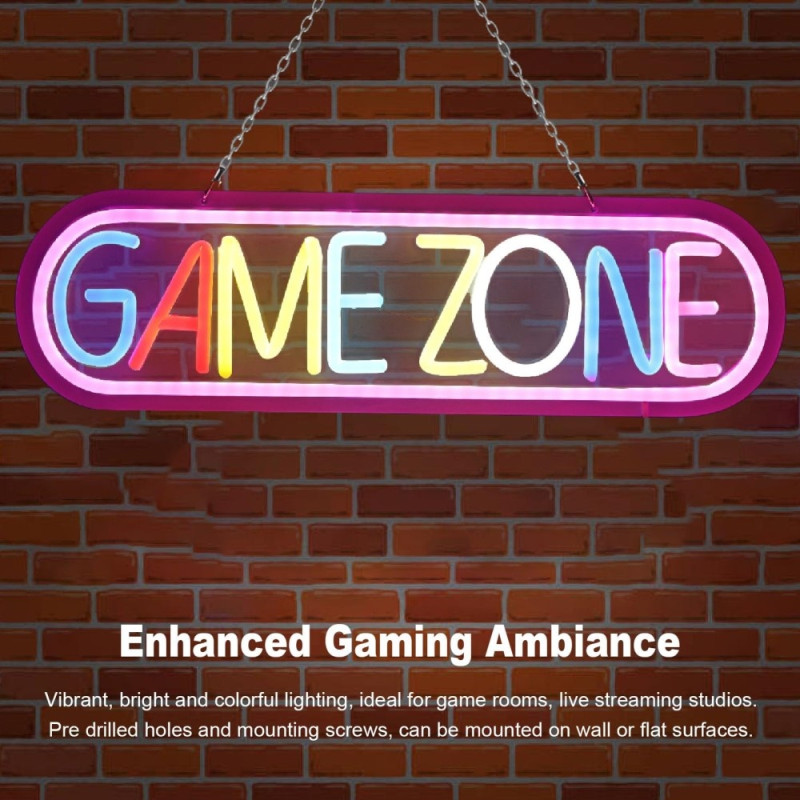 Peli-LED-neonvalo seinäkoriste pelihuoneen tunnelmavalaisimen huoneen sisustus