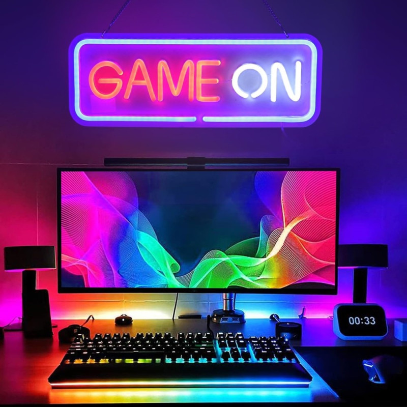 Dekoration Gaming LED Neonljus Väggdekoration Spelrum Atmosfär Lampa Rum