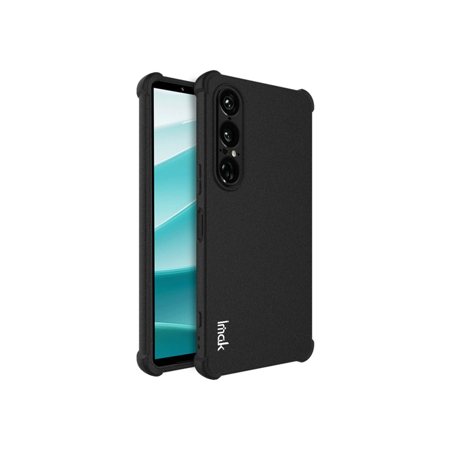 IMAK Til Sony Xperia 1 VII Etui TPU-telefoncover Airbag-stødsikker beskyttelse Matte Black