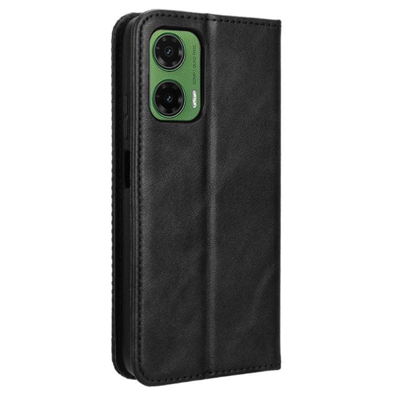 Motorola Moto G35 5G Stand Phone Case Full Protection Wallet Cover - Black