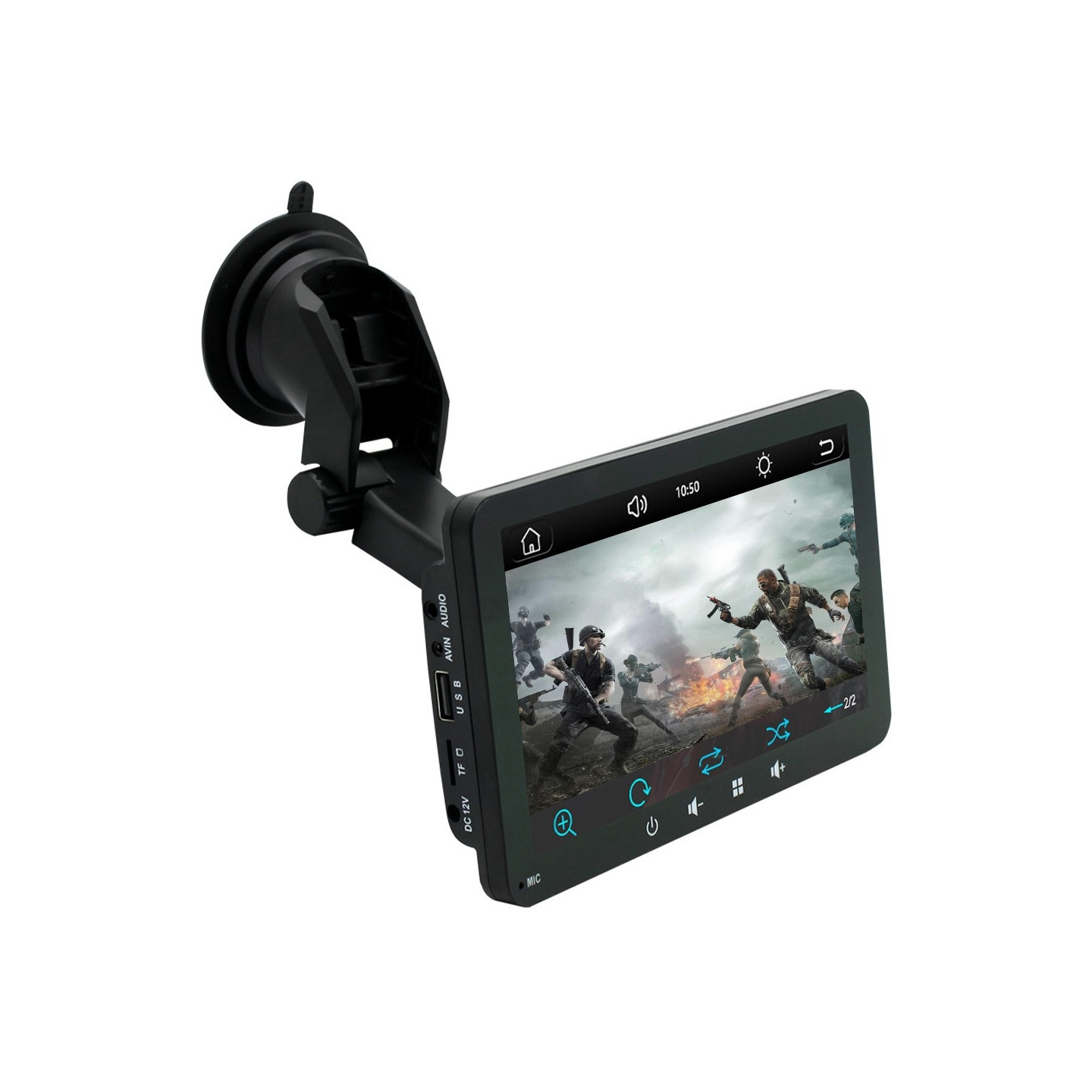 7" Trådlös Carplay Android Auto Bluetooth GPS MP5 Sugkopp Bilstereo