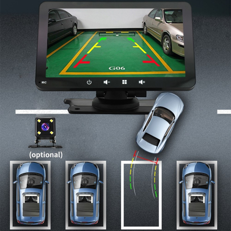 7" trådløs Carplay Android Auto Bluetooth GPS MP5 bilstereo med sugekop