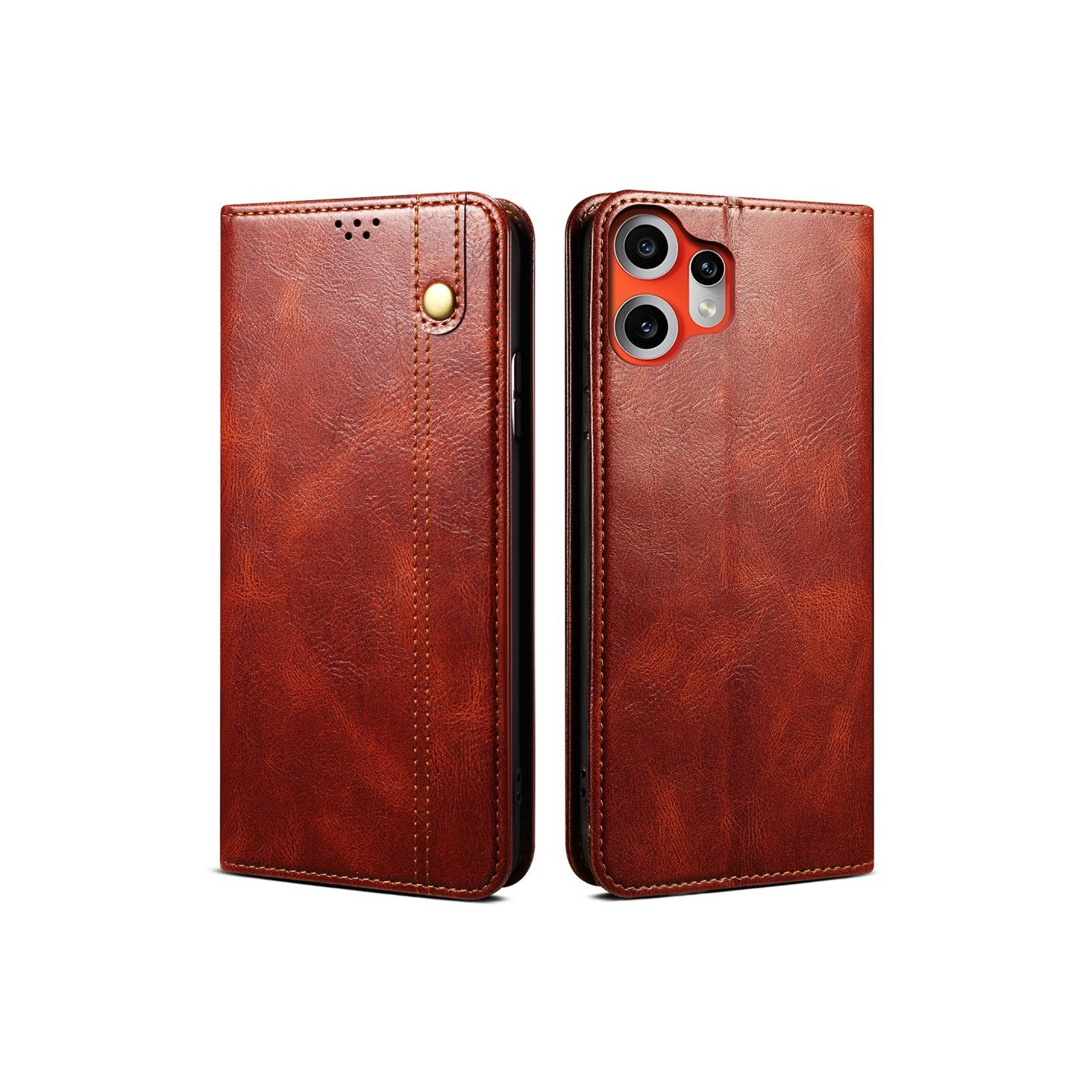 Crazy Horse pung-etui til Nothing CMF Phone 2 Pro - Brun