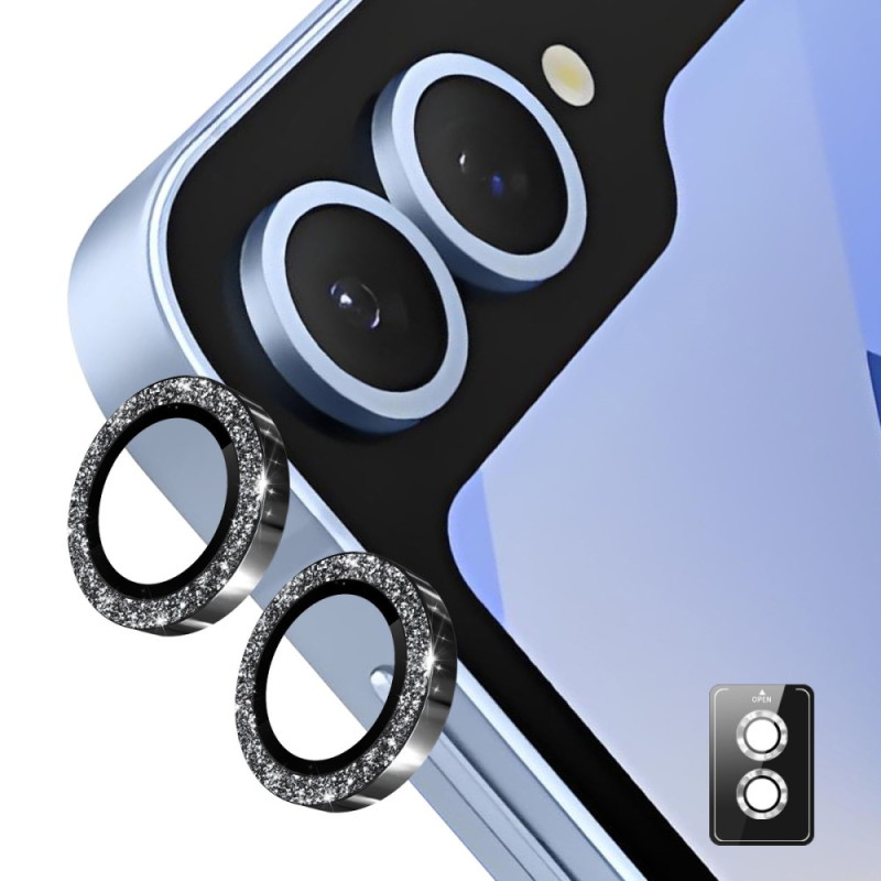 ENKAY Kamera Lins Skydd till Samsung Galaxy Z Flip7 Härdat glas Glitter