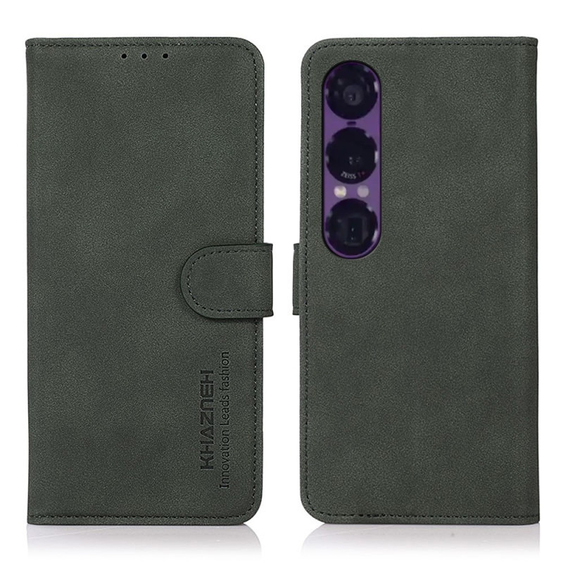 KHAZNEH För Sony Xperia 1 VII Fodral Plånboksfodral Skal Telefonfodral – Grön