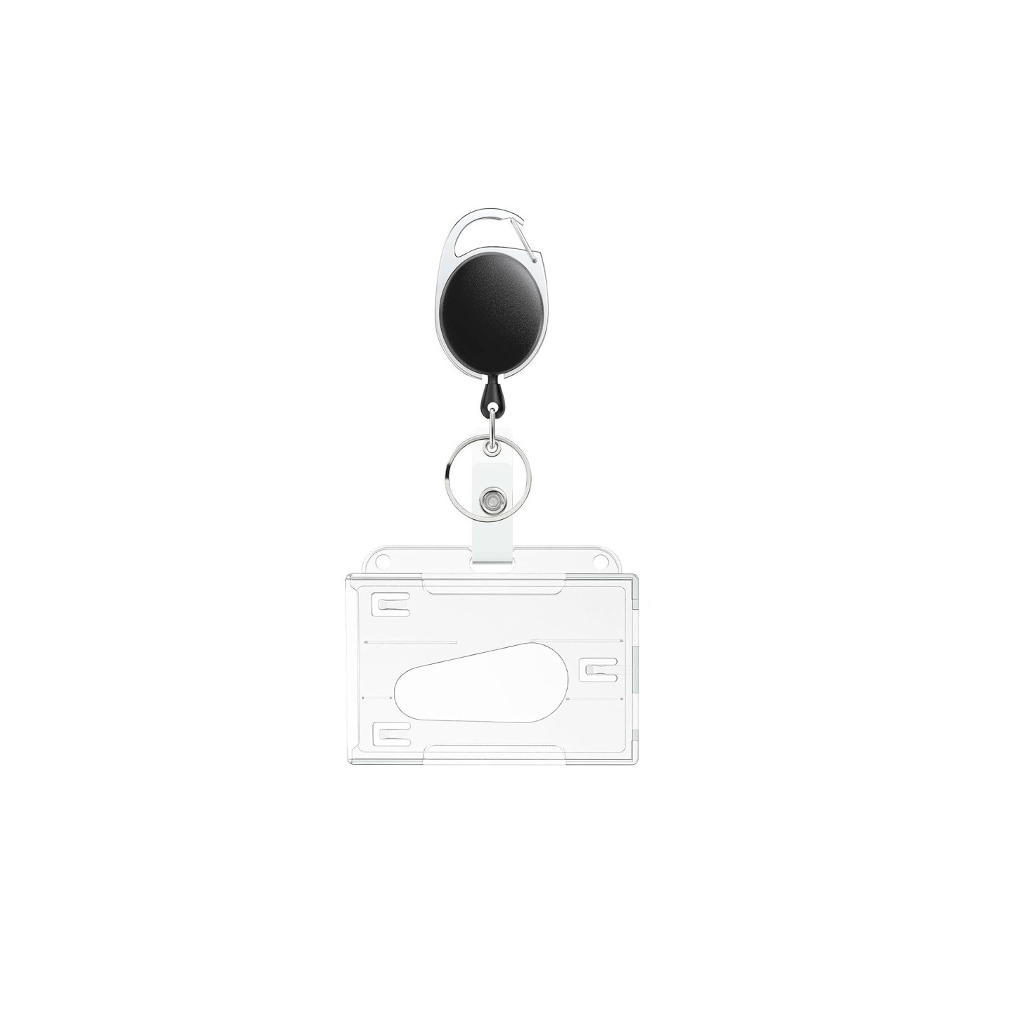 Card holder PS holder with double ID card holder and telescopic buckle Horizontal