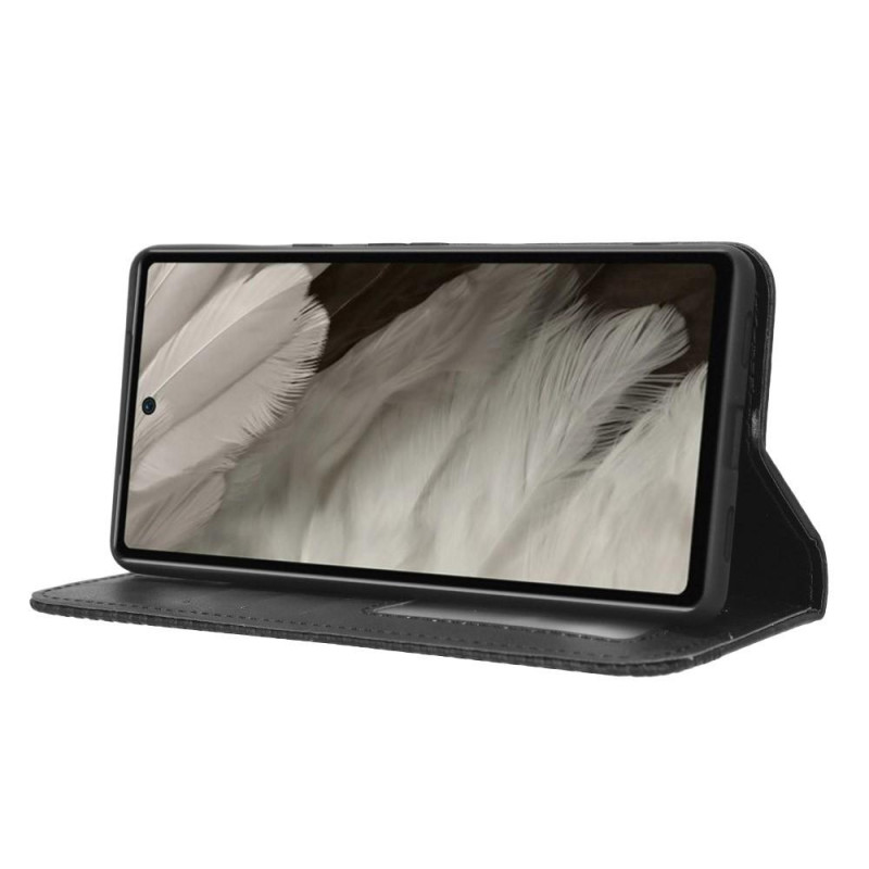 Google Pixel 7a Stand Phone Case Fuld Protection Pung Cover - Sort