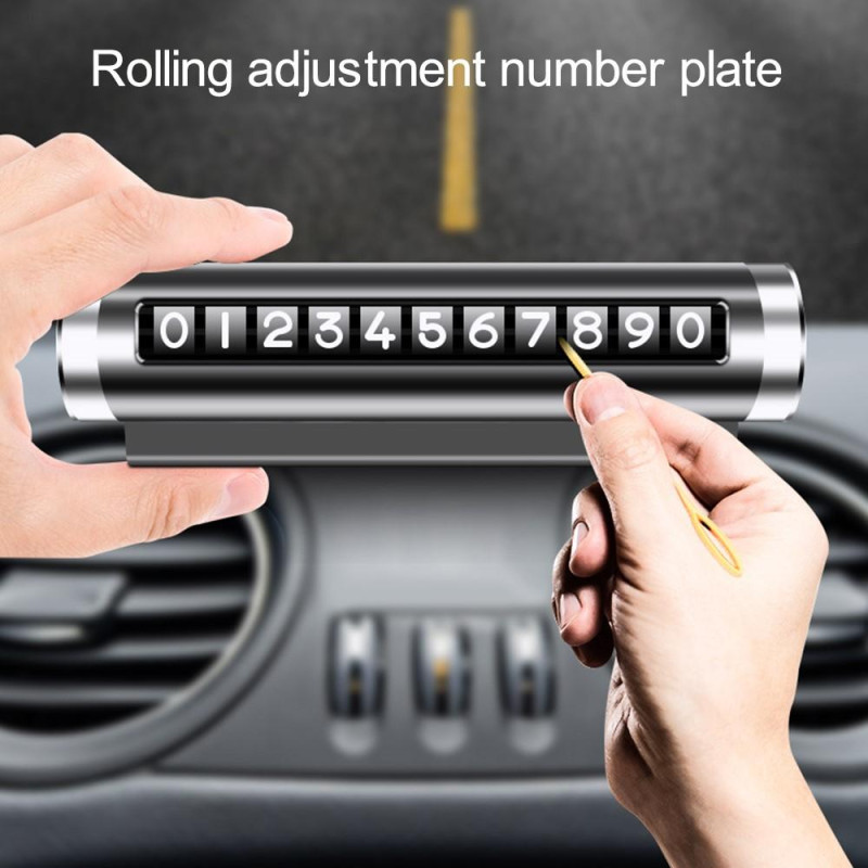 Car Temporary Parking Card Roller Phone Numbers Parking Plate