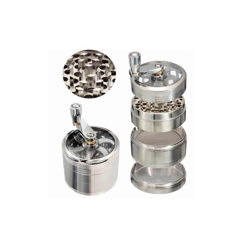 4 - kerroksinen tupakkamylly Yrttiyrttimaustemurskain Savun manuaalinen 55mm