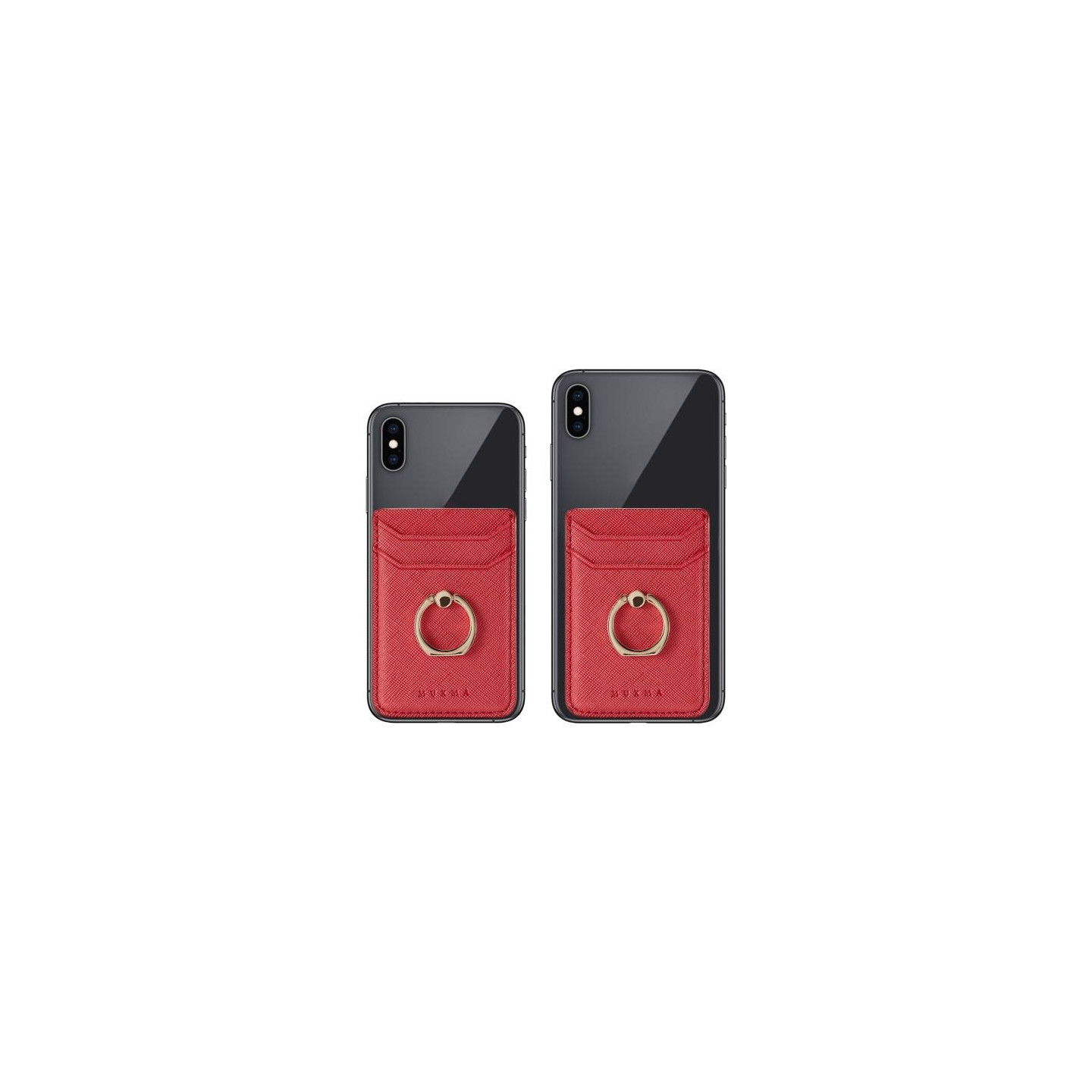 MUXMA Kortholder Ringstativ RFID Blokkerende Kredittkort - Rød