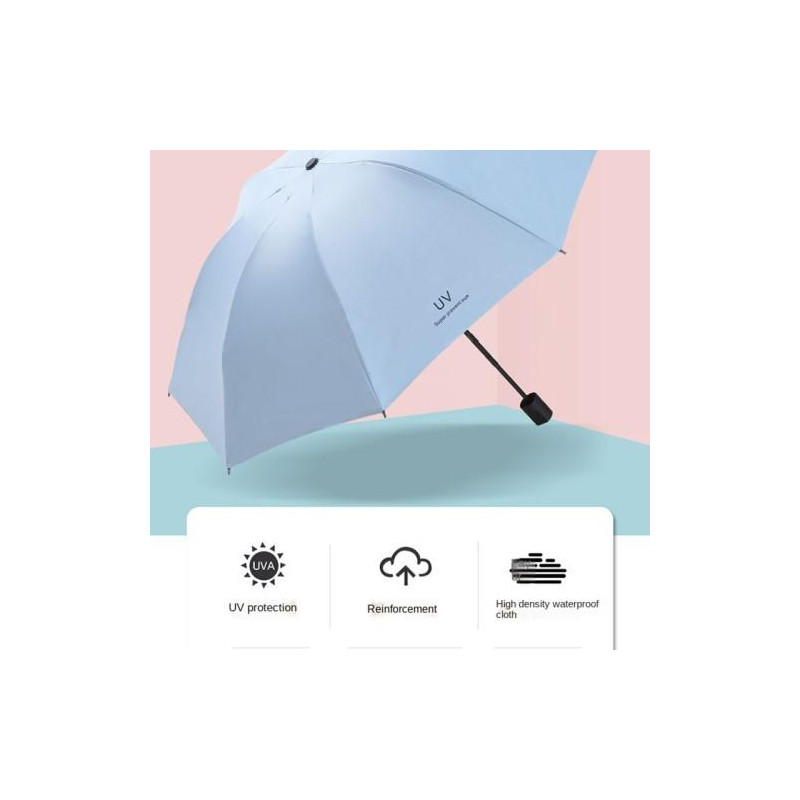 Anti - UV Umbrella Portable Sun Rain Umbrella - Auto Open / Navy Blue