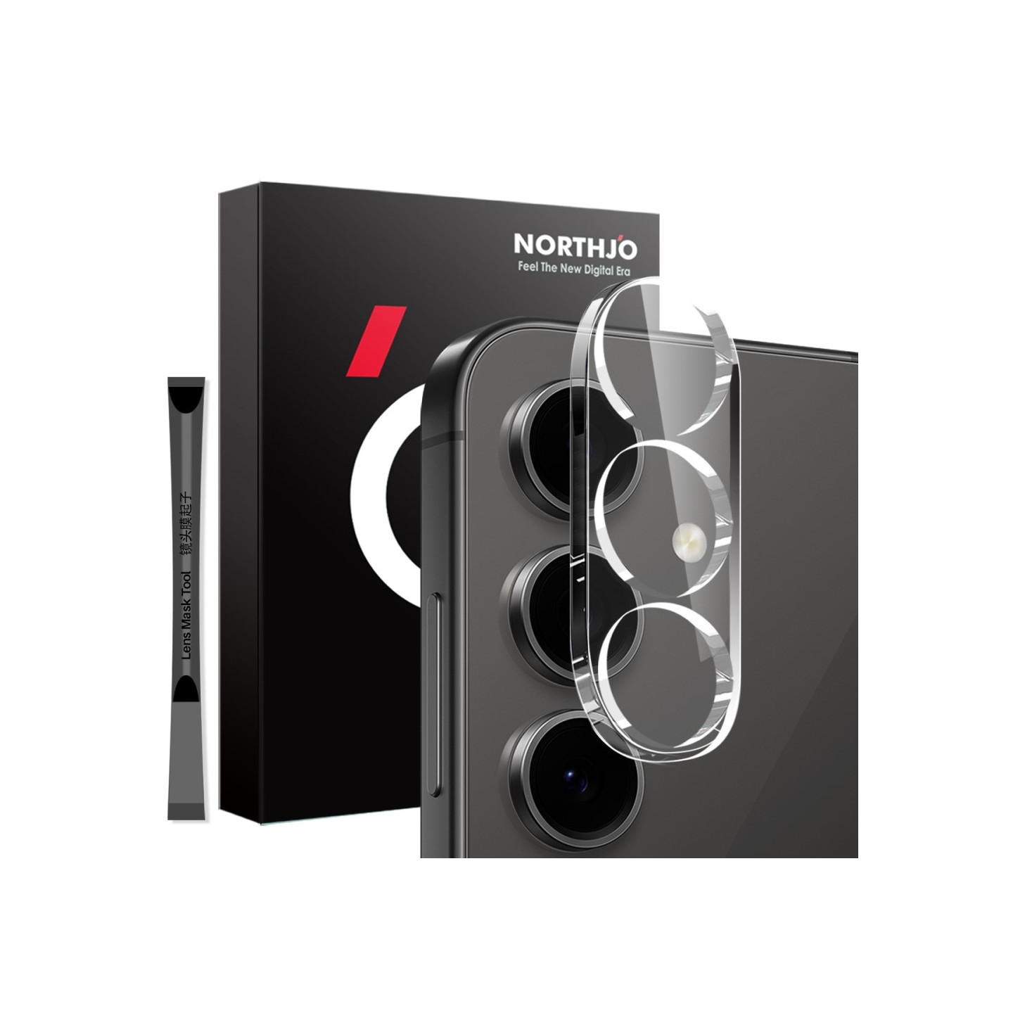 NORTHJO For Samsung Galaxy S25 Tempered Glass Camera Lens