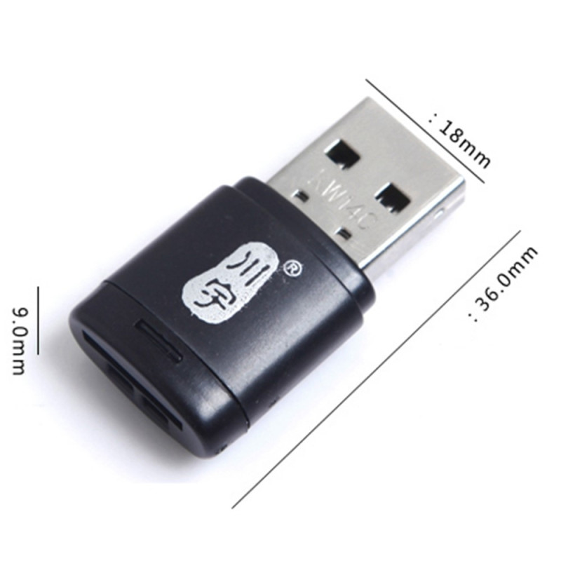 KAWAU Adapter USB 2.0 60MB/s TF-kortleser Minnekortleser Kortleser