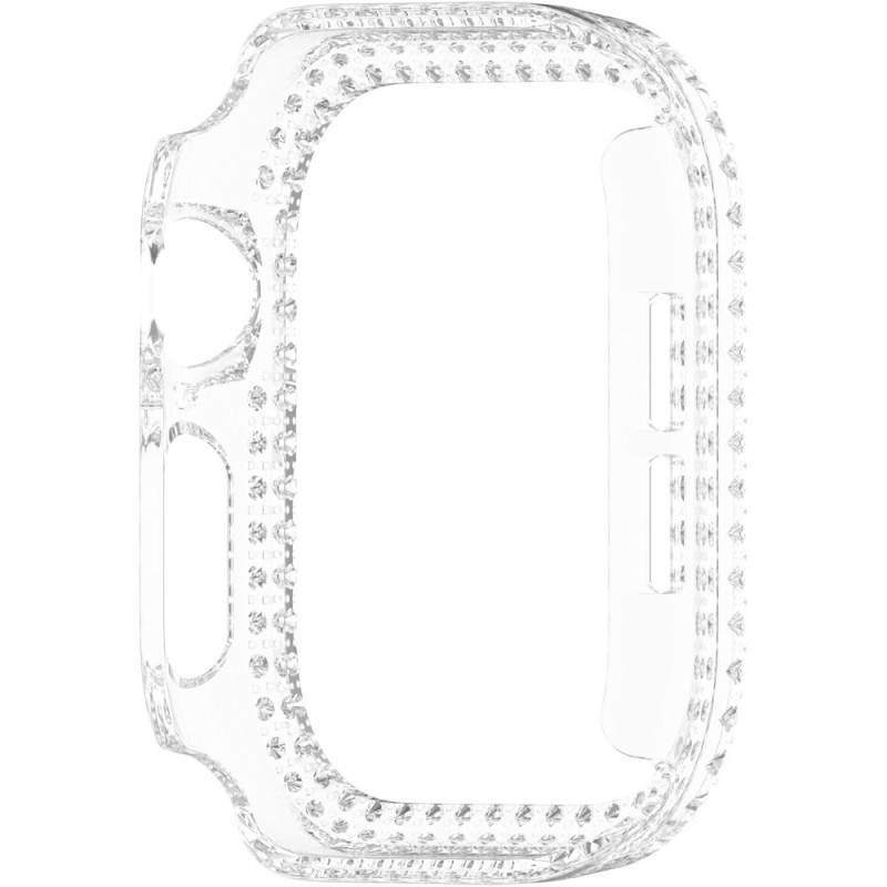 För A Watch Series 10 42mm Fodral Skal Ram Bling Rhinestone Decor - Transparent
