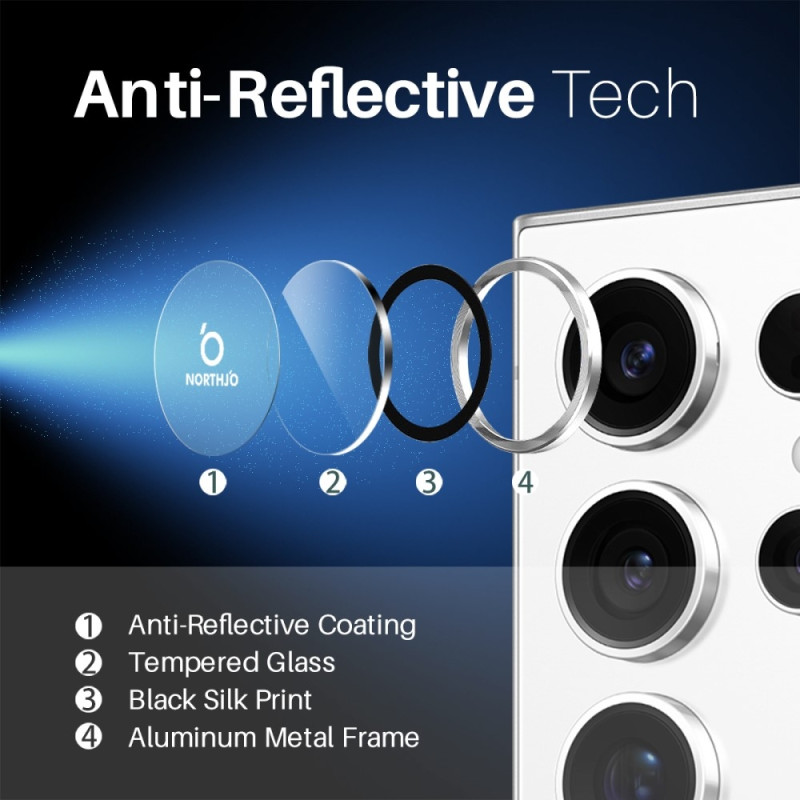 NORTHJO for Samsung Galaxy S25 Ultra Herdet Glass Kameralinsebeskytter