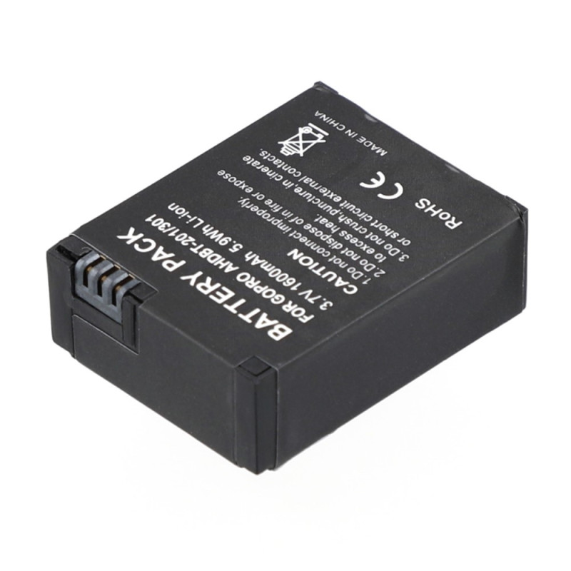 Battery for GoPro Hero 3 Camera 3.7V 1600mAh AHDBT-201/301 Replacement Battery