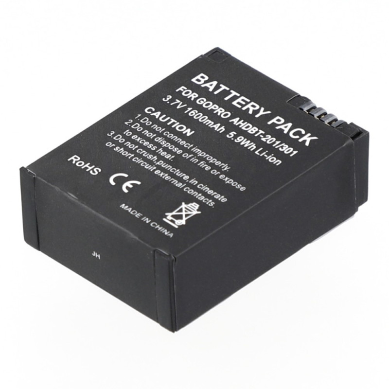 Battery for GoPro Hero 3 Camera 3.7V 1600mAh AHDBT-201/301 Replacement Battery