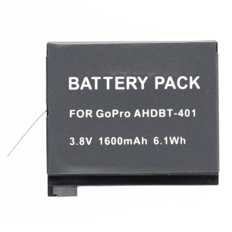 Batteri for GoPro Hero 4 kamera 3.8.0V 1600mAh AHDBT-401 erstatningsbatteri