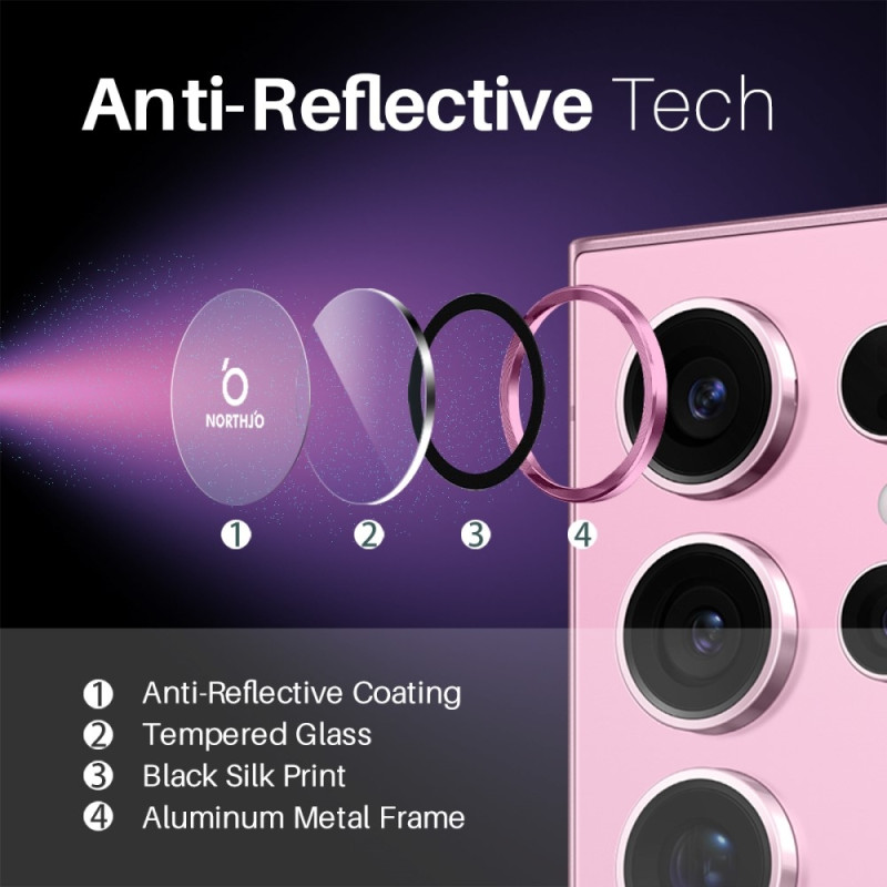 NORTHJO för Samsung Galaxy S25 Ultra Härdat Glas Kameralinsskydd