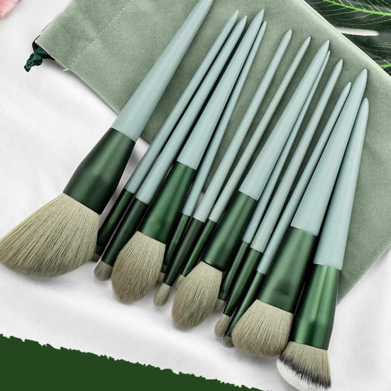 13 stk Makeup Brush Set Kosmetiske børster Soft Fiber Foundation Contour - Lilla