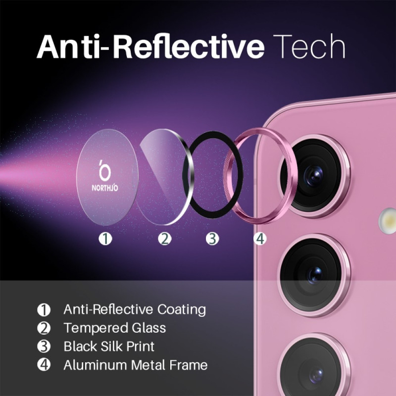 NORTHJO For Samsung Galaxy S25 Tempered Glass Camera Lens