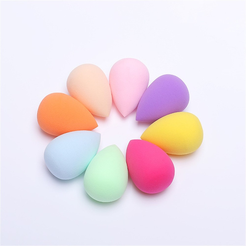 2 stk Makeup Sponge Blender Teardrop Beauty Egg Cleansing Puff Skin Care - Lyseblå