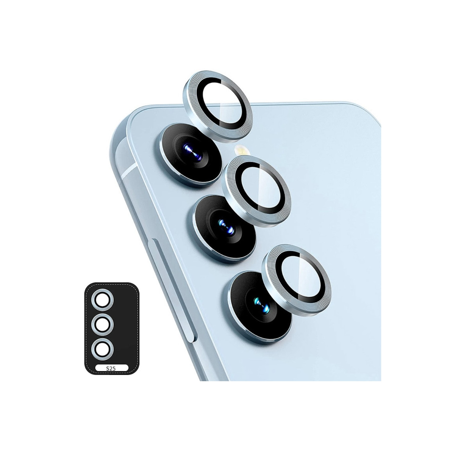 For Samsung Galaxy S25+ Camera Lens Protector ENKAY Metal Ring Lens Film